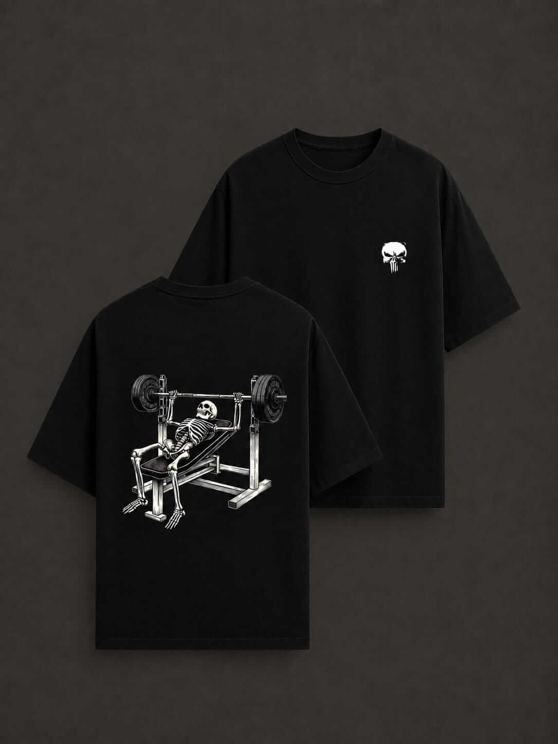 white skull - Camiseta oversized