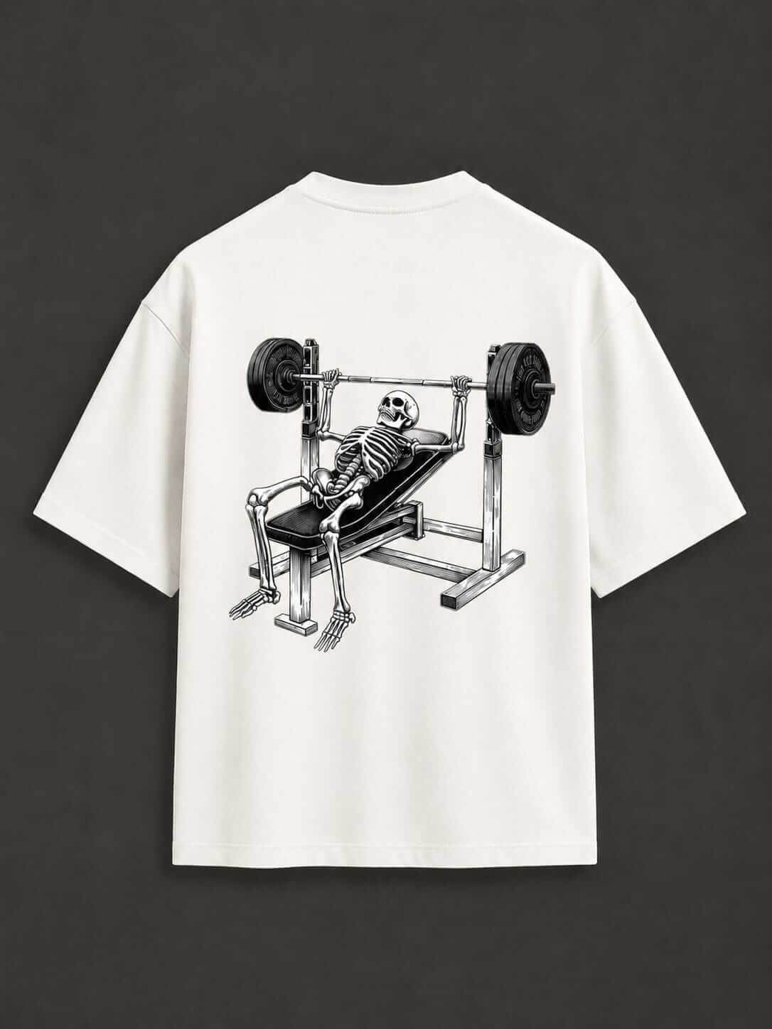 white skull - Camiseta oversized
